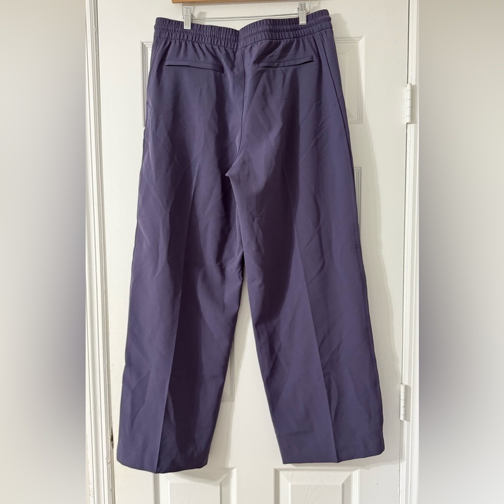 Athleta Stride Wide Leg Pants Purple Large Pull-On Stretch - Picture 5 of 7